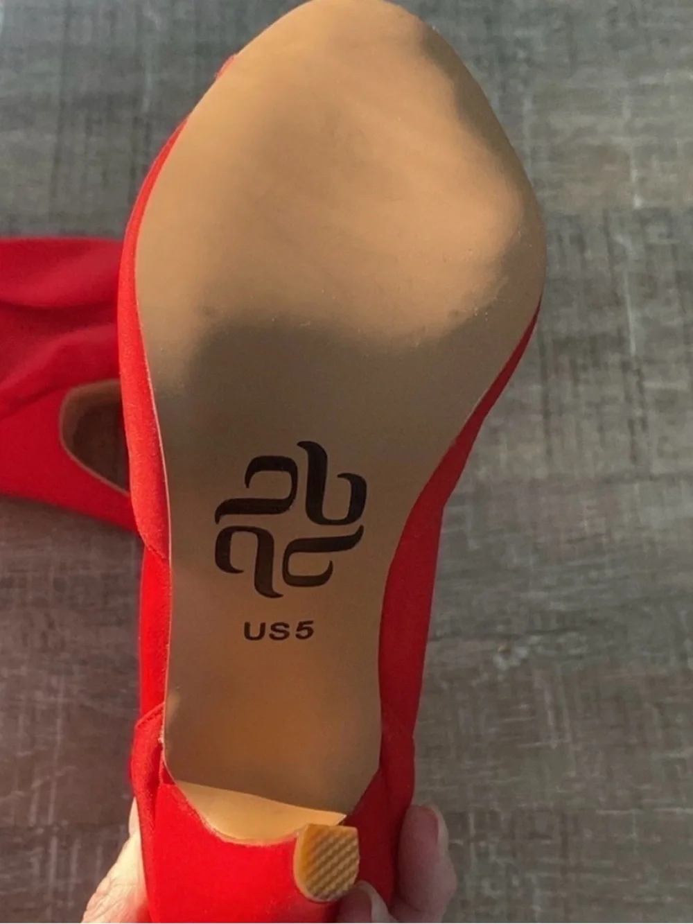 NWT BURJU Mina Open Toe Short Stretch Lycra Ankle Boots | Red | Size 5